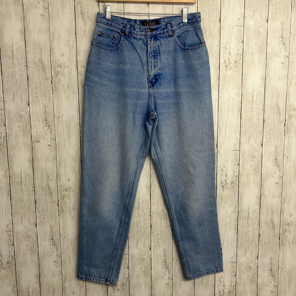 L.A. Blues Classic Super High Rise Relaxed Straight Baggy Leg Mom Jeans 14 A